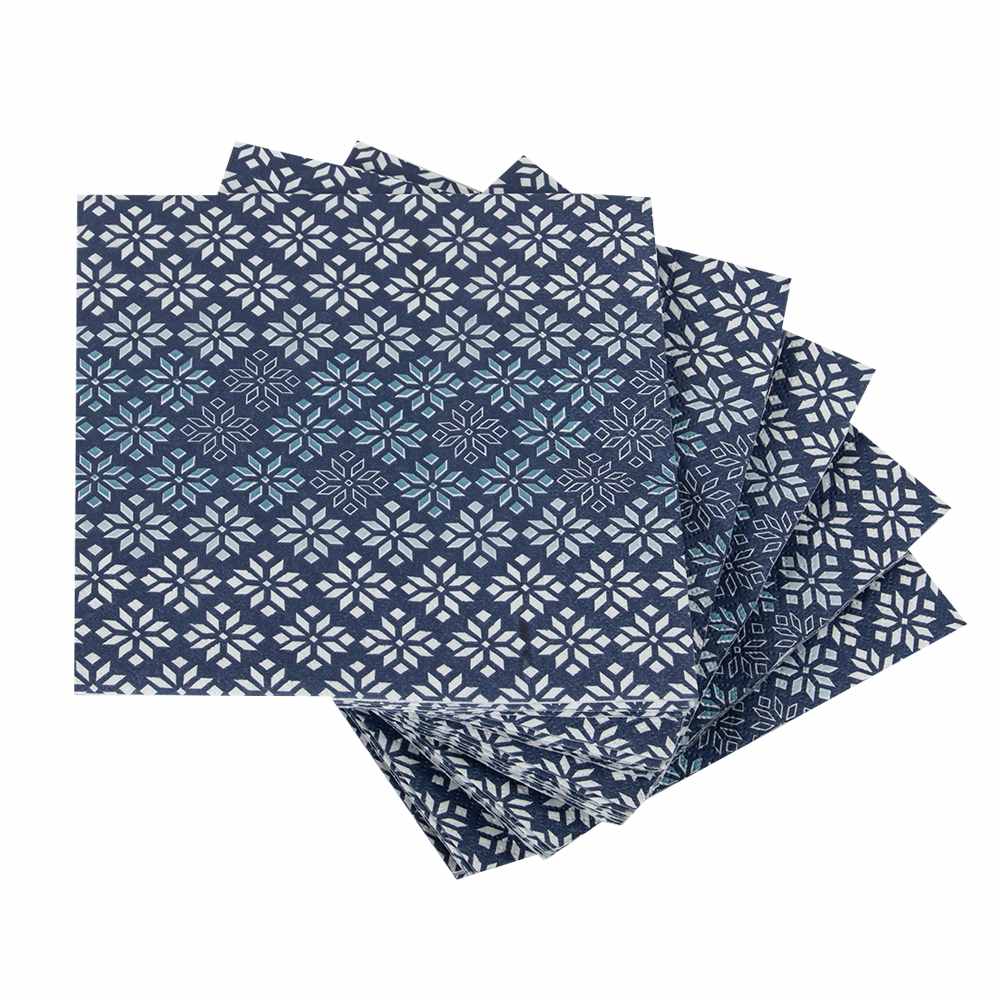 Serviettes de table Fleurs bleues Pqt/20