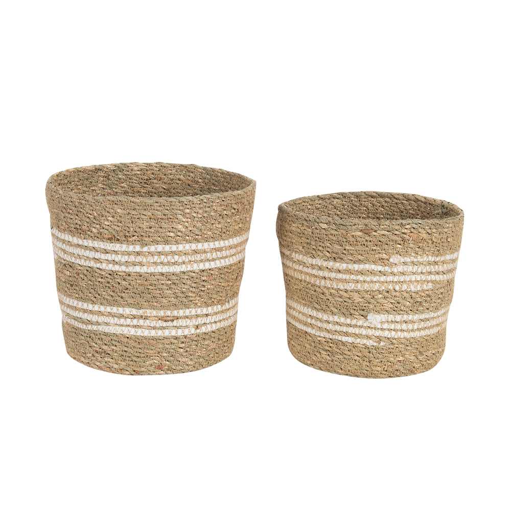 Ensemble de 2 paniers de rangement en fibres naturelles VERTUO