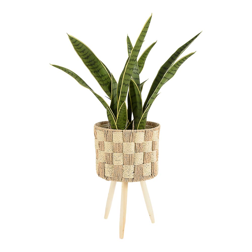 Cache-pot sur pieds damier 10 1/4&nbsp;po ASTELLA