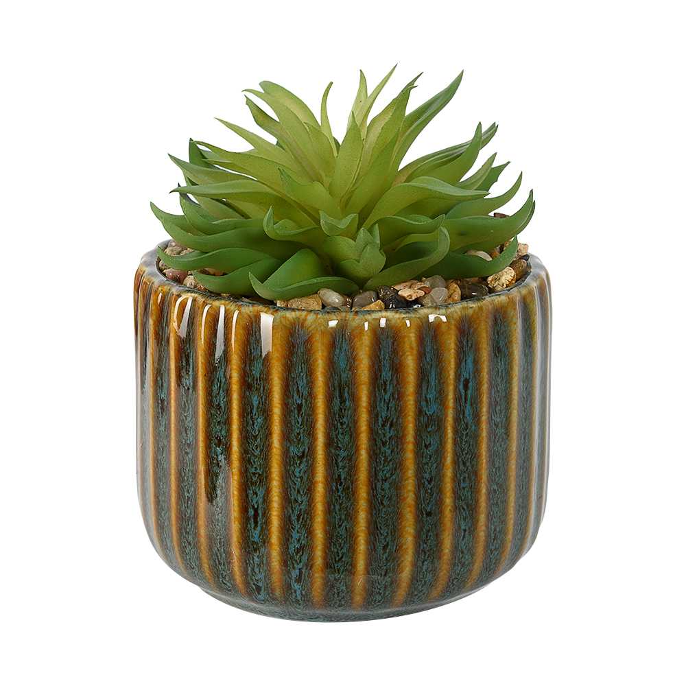 Plantes artificielles succulentes avec pot en céramique ASTELLA