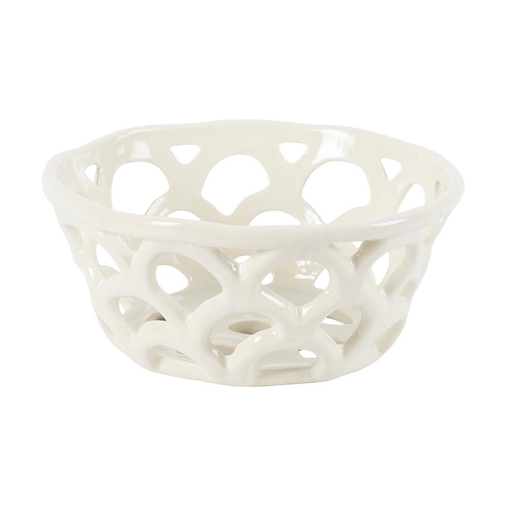 Bol décoratif blanc ASTELLA