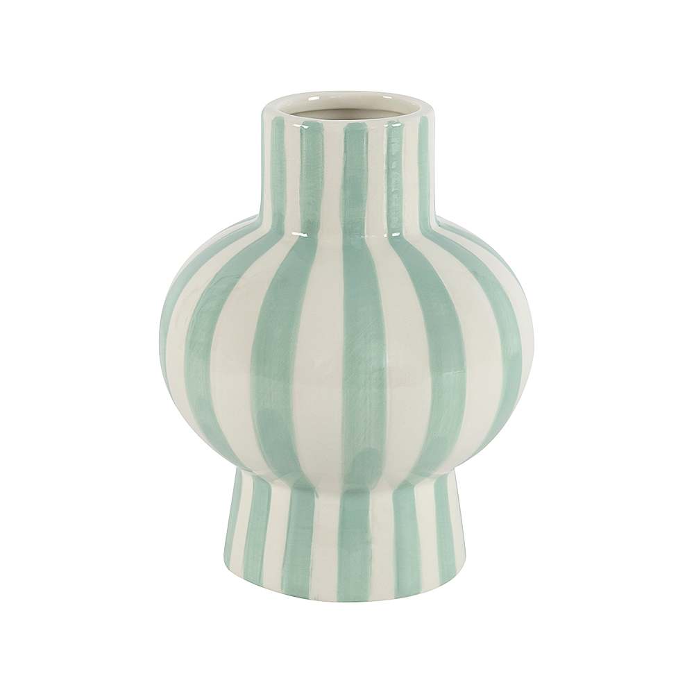 Vase décoratif en céramique vert et blanc ASTELLA