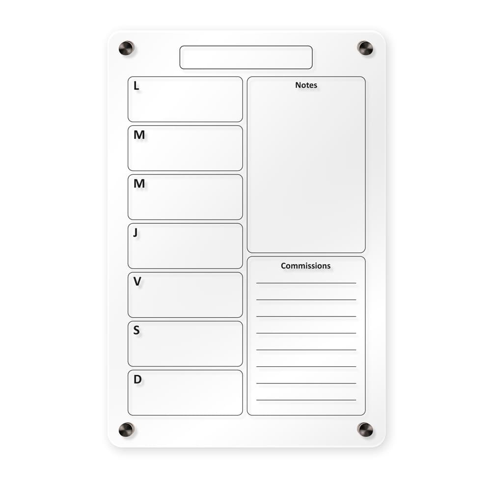 Planificateur effaçable à sec