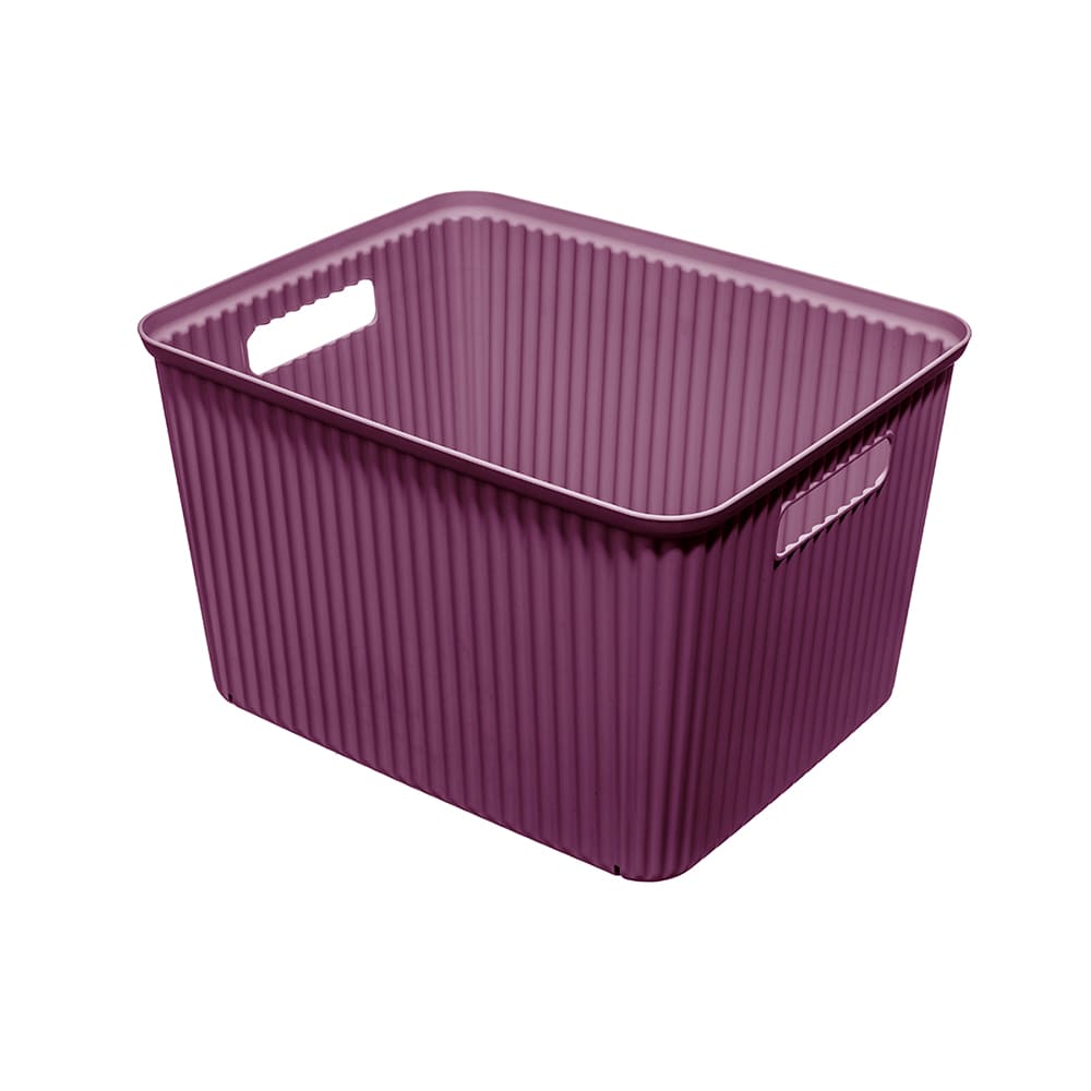 Bac de rangement en plastique bordeaux 18 L