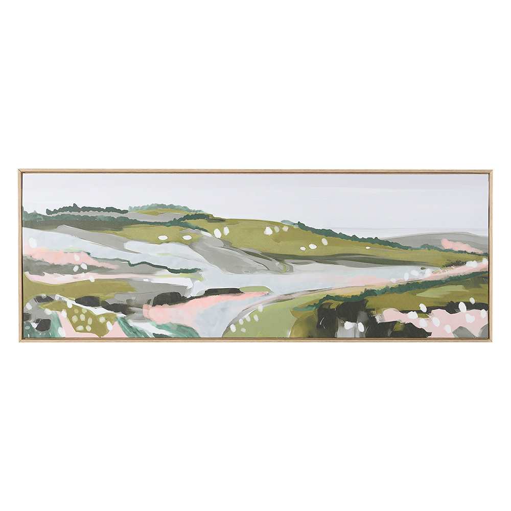 Reproduction sur toile Paysage abstrait 55 1/8 po x 19 5/8 po VERTUO