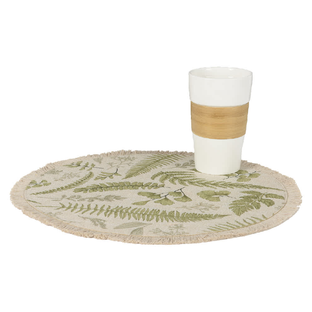 ASTELLA Round Placemat Foliage 15 in