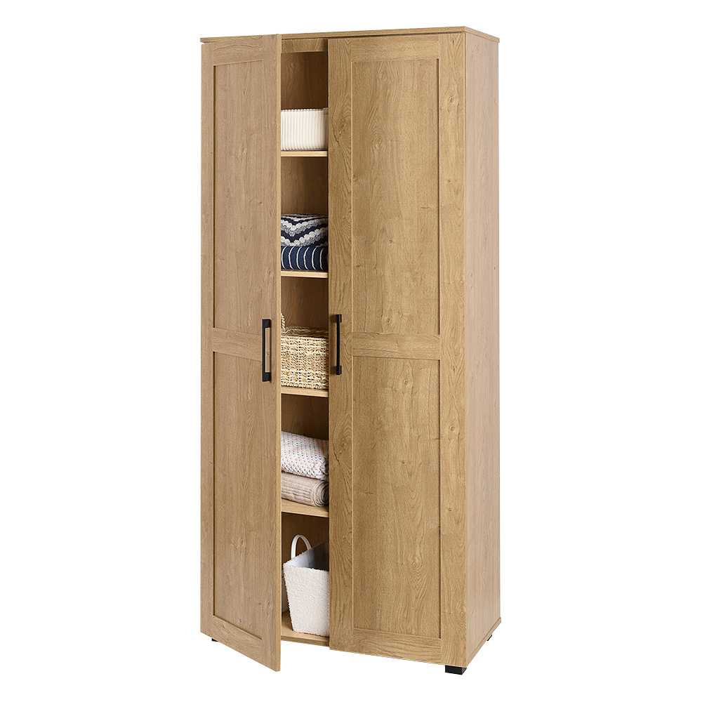 VERTUO Oak Finish Storage Cabinet
