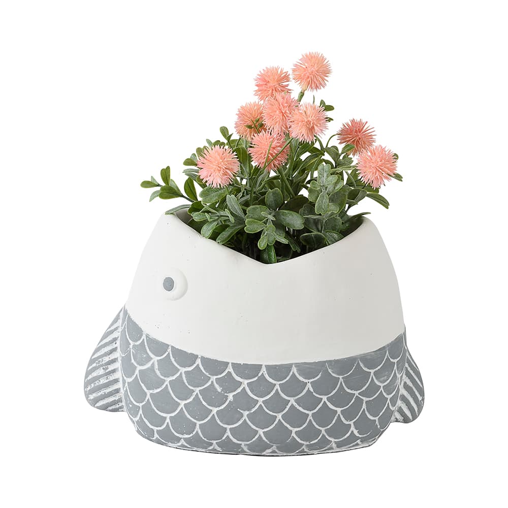 Vase décoratif en ciment en forme de poisson ASTELLA