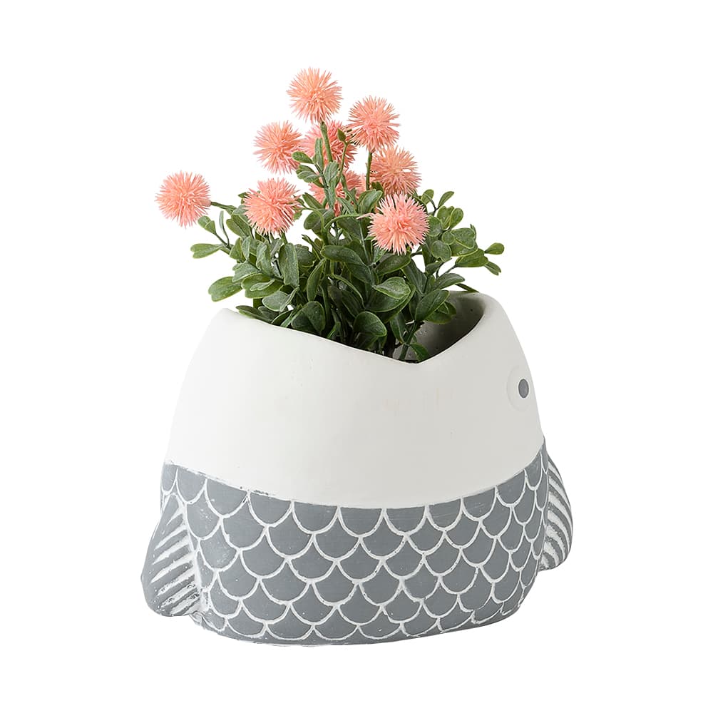 Vase décoratif en ciment en forme de poisson ASTELLA