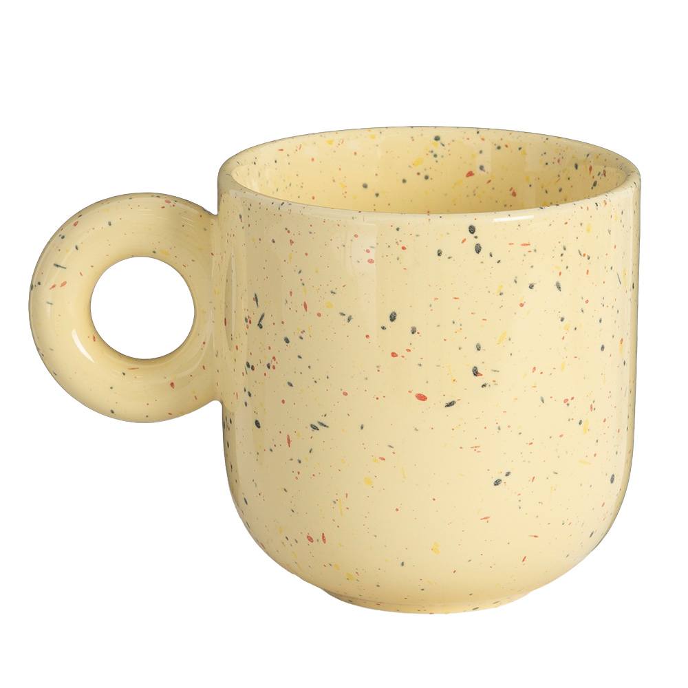Tasse en céramique Confettis jaunes 430&nbsp;ml ASTELLA