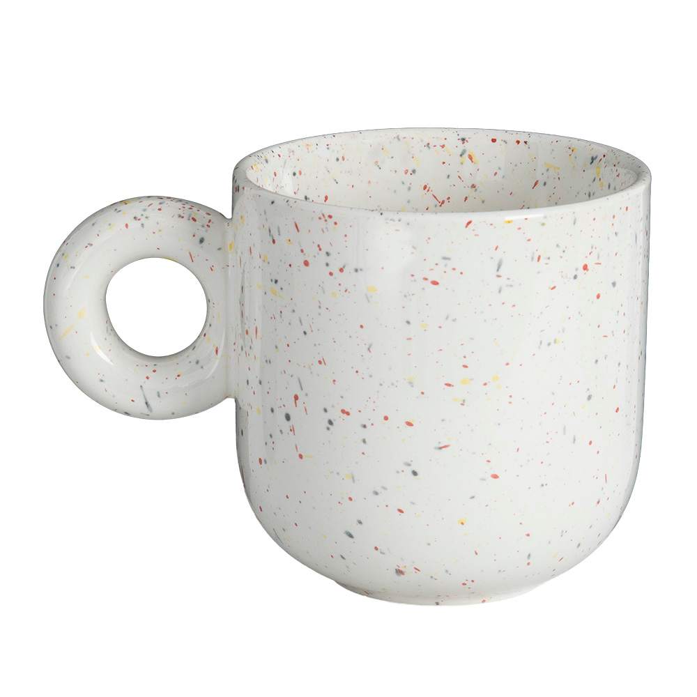Tasse en céramique Confettis blancs 430&nbsp;ml ASTELLA