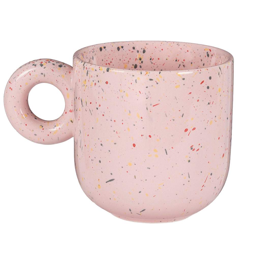 Tasse en céramique Confettis roses 430&nbsp;ml ASTELLA