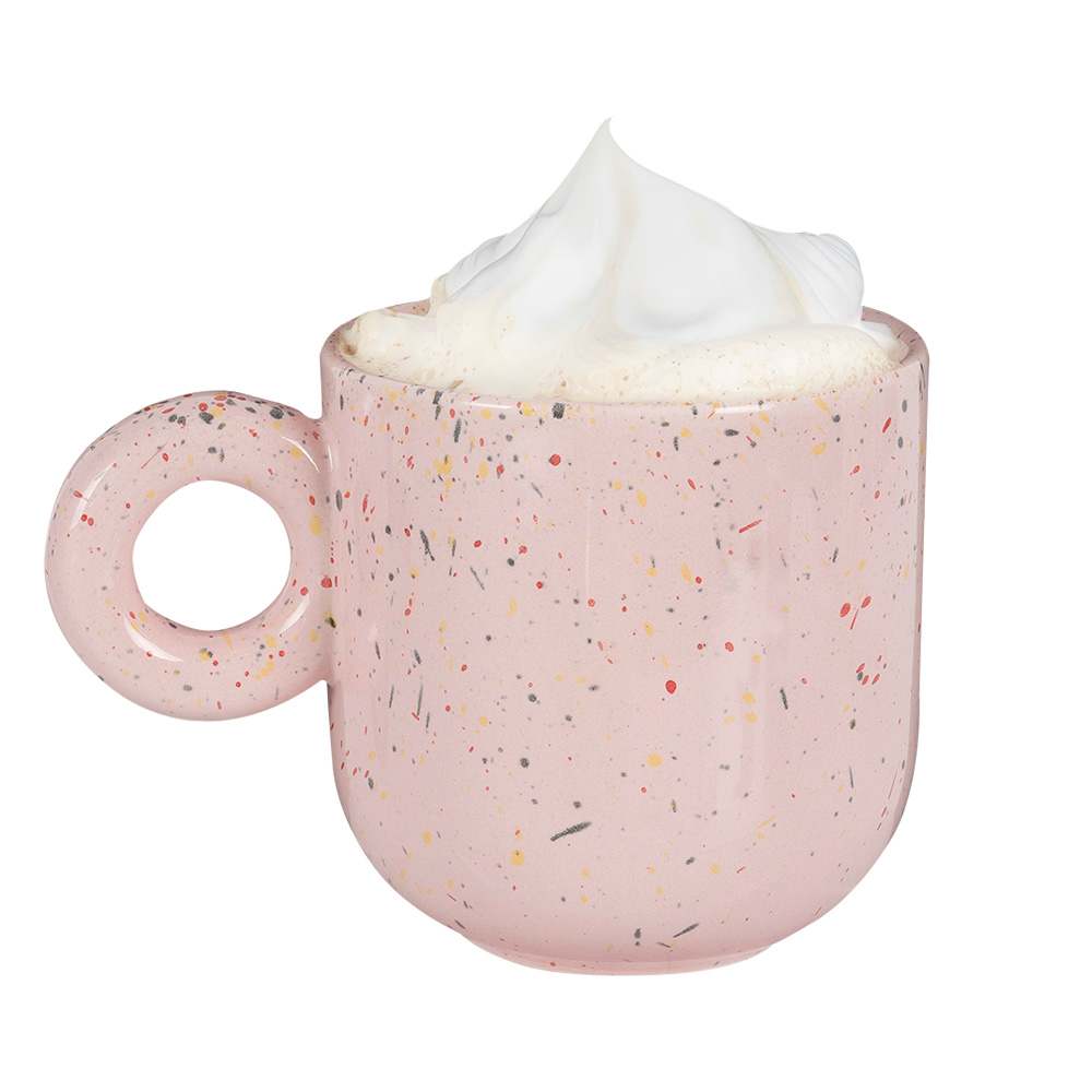 Tasse en céramique Confettis roses 430&nbsp;ml ASTELLA