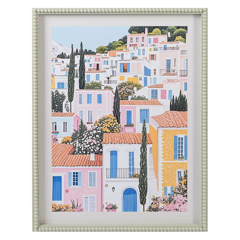 Reproduction sur toile Village coloré 17&nbsp;3/4&nbsp;po&nbsp;x&nbsp;23&nbsp;5/8&nbsp;po ASTELLA