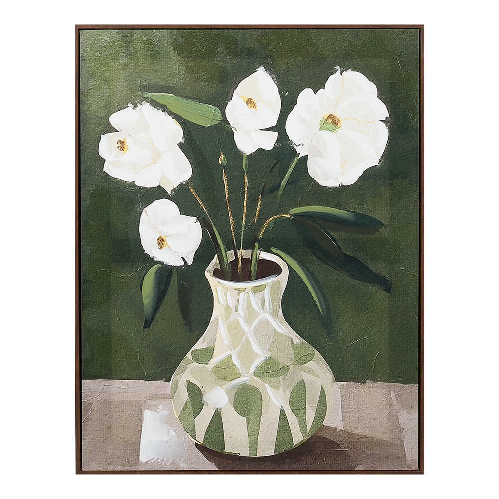 Reproduction sur toile Bouquet vert 17&nbsp;3/4&nbsp;po&nbsp;x&nbsp;23&nbsp;5/8&nbsp;po ASTELLA
