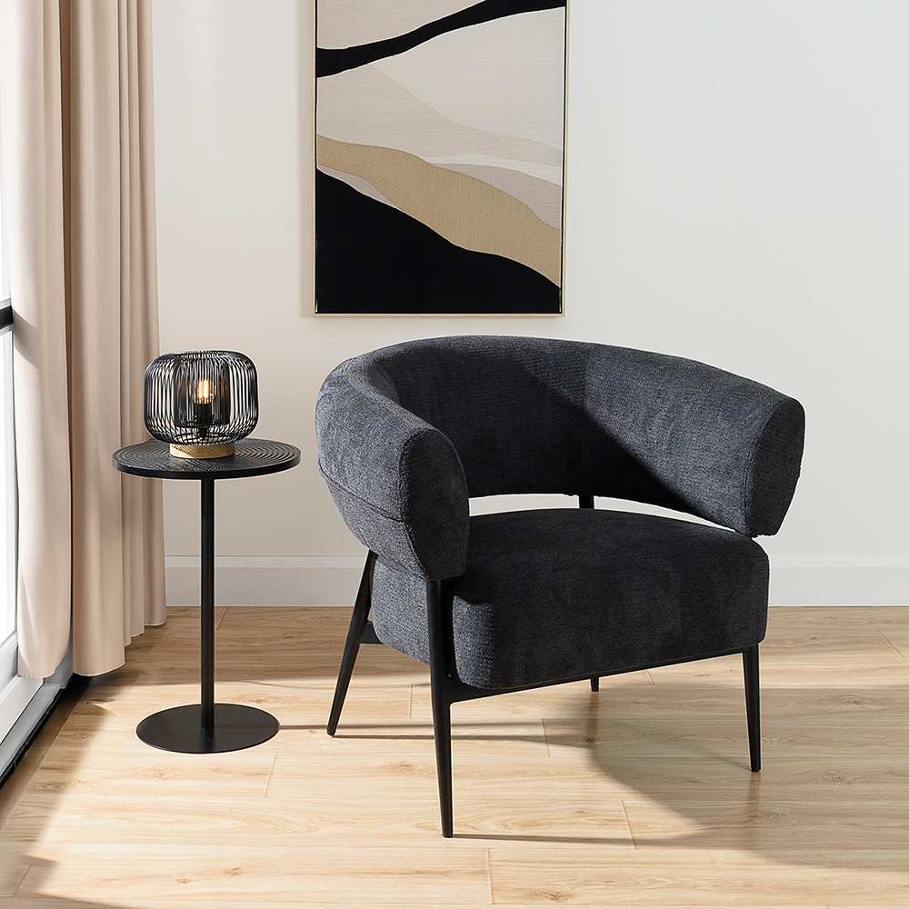 Fauteuil Félicia noir ASTELLA