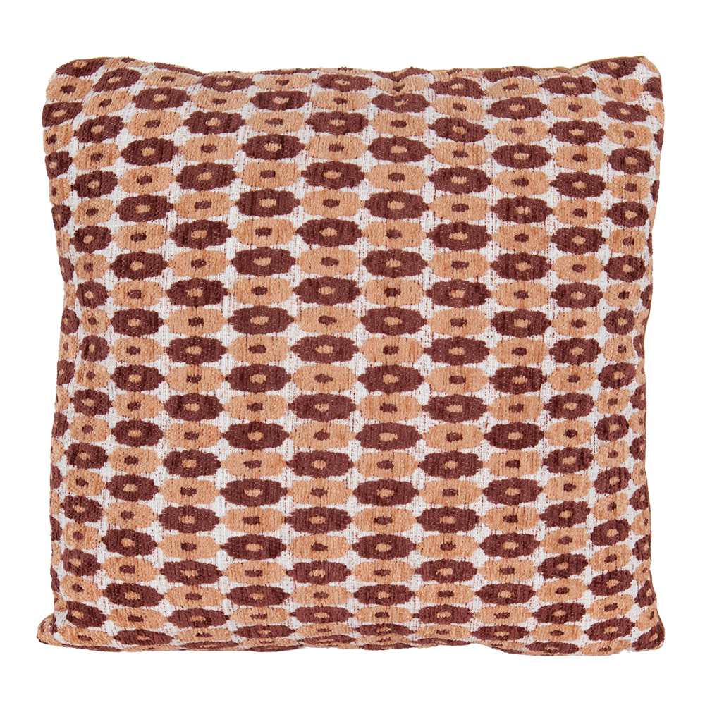 Coussin Petites fleurs bordeaux 17 3/4 po x 17 3/4 po ASTELLA
