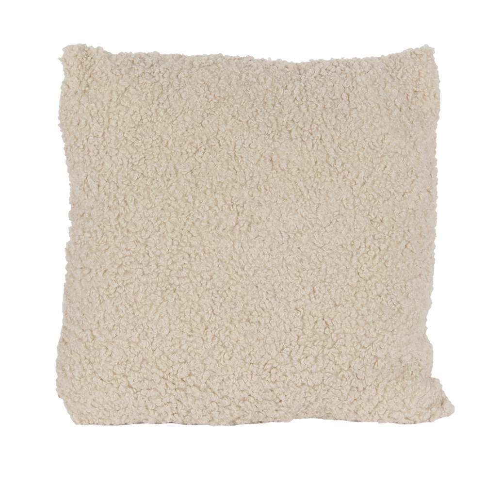 Coussin Bouclé beige 17 3/4 po x 17 3/4 po ASTELLA