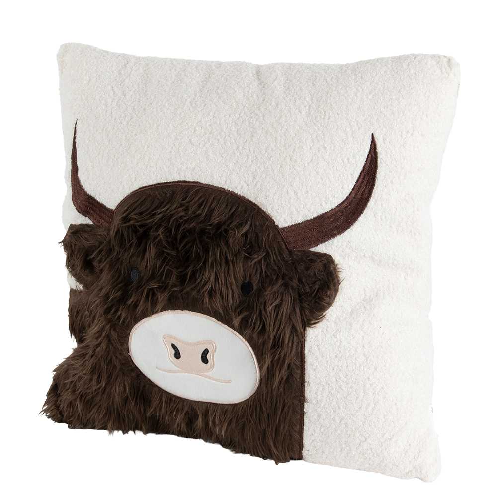 Coussin Vache Highland 17 3/4 po x 17 3/4 po ASTELLA