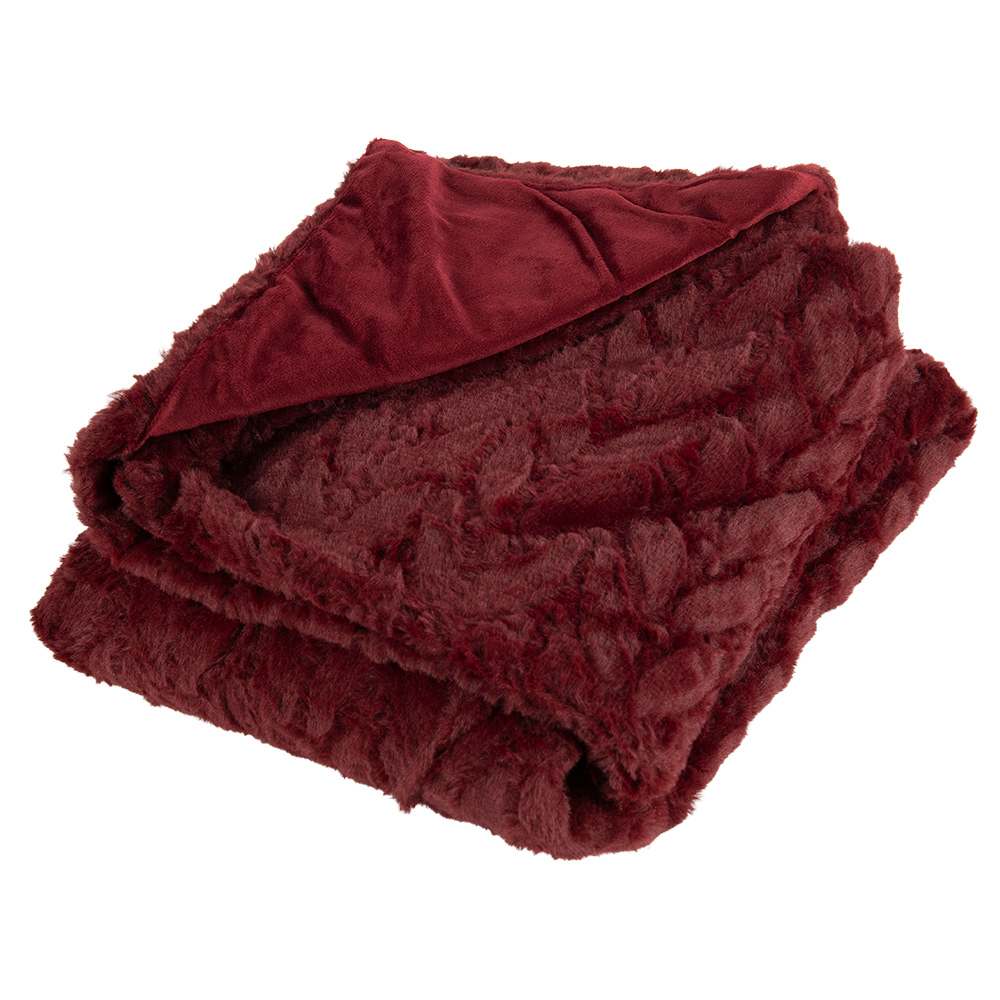 Jeté Fourrure framboise 51 1/8 po x 63 po ASTELLA