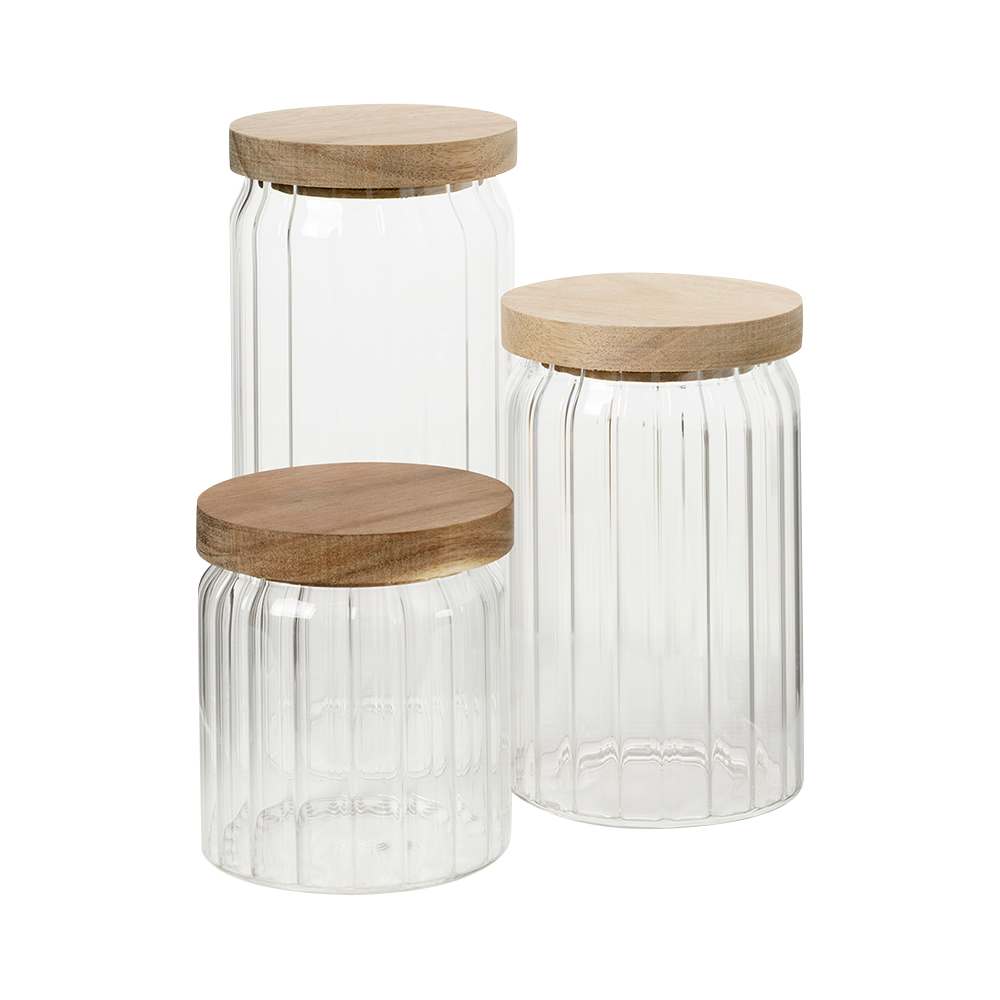 Ensemble de 3&nbsp;contenants en verre pour la cuisine ASTELLA