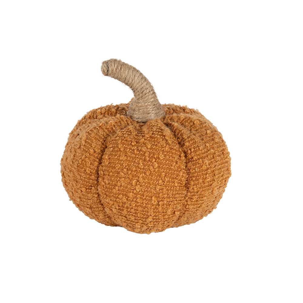 Petite citrouille décorative en tissu jaune 4 3/4 po ASTELLA