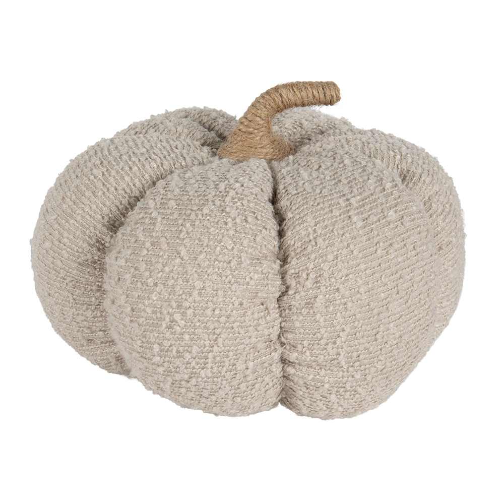 Grande citrouille décorative en tissu crème 7 1/8 po ASTELLA