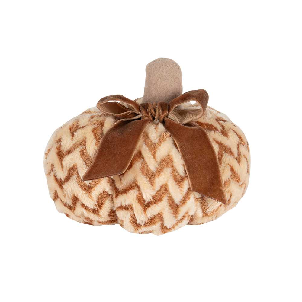 Petite citrouille décorative en tissu blanc et orange 4 3/8 po ASTELLA