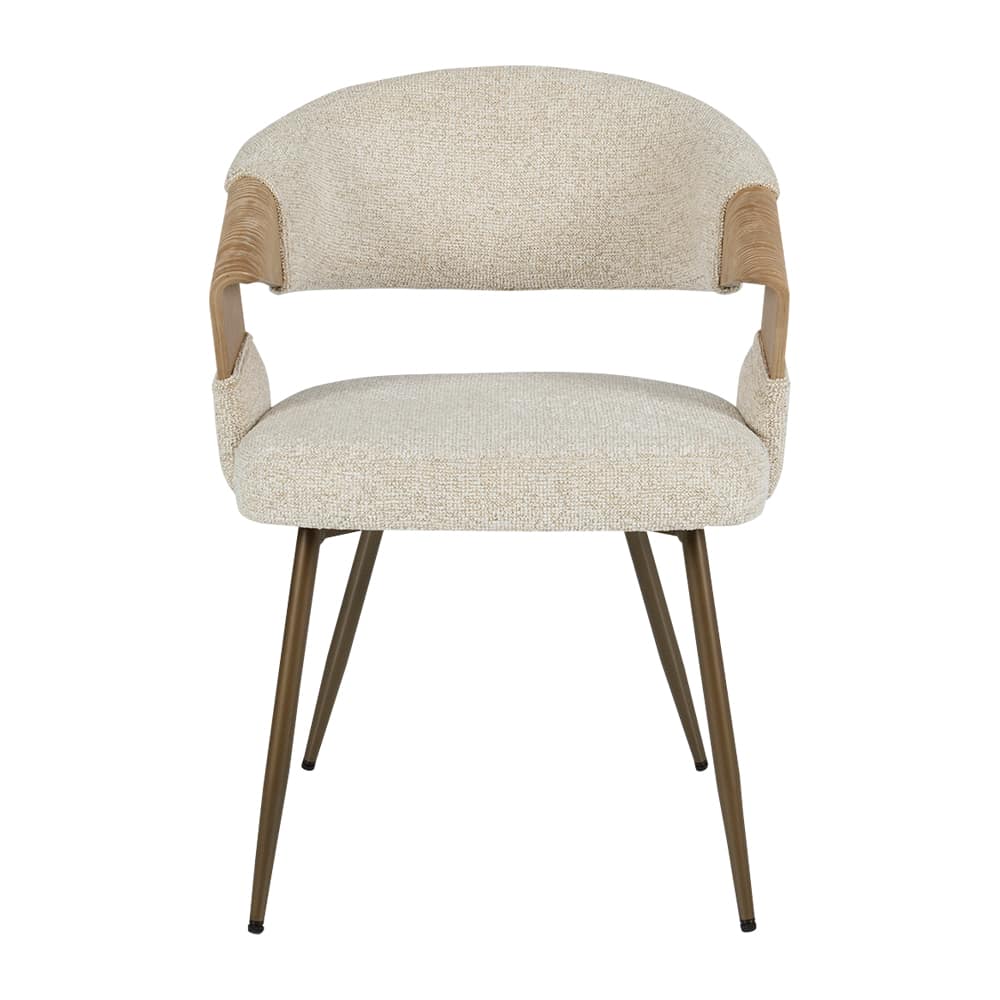 Chaise de salle à manger Curvy beige ASTELLA