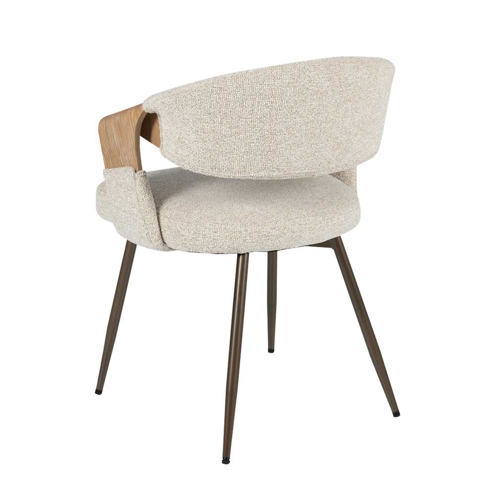 Chaise de salle à manger Curvy beige ASTELLA