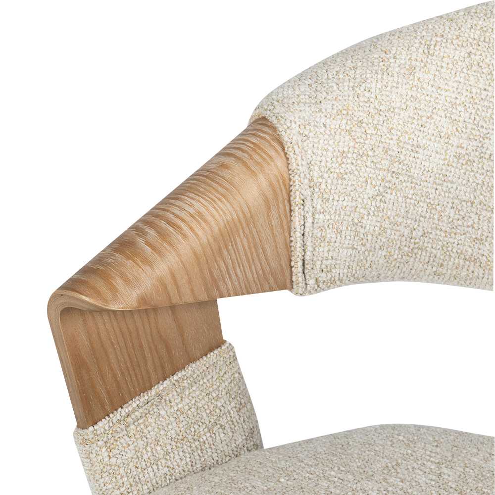 Chaise de salle à manger Curvy beige ASTELLA