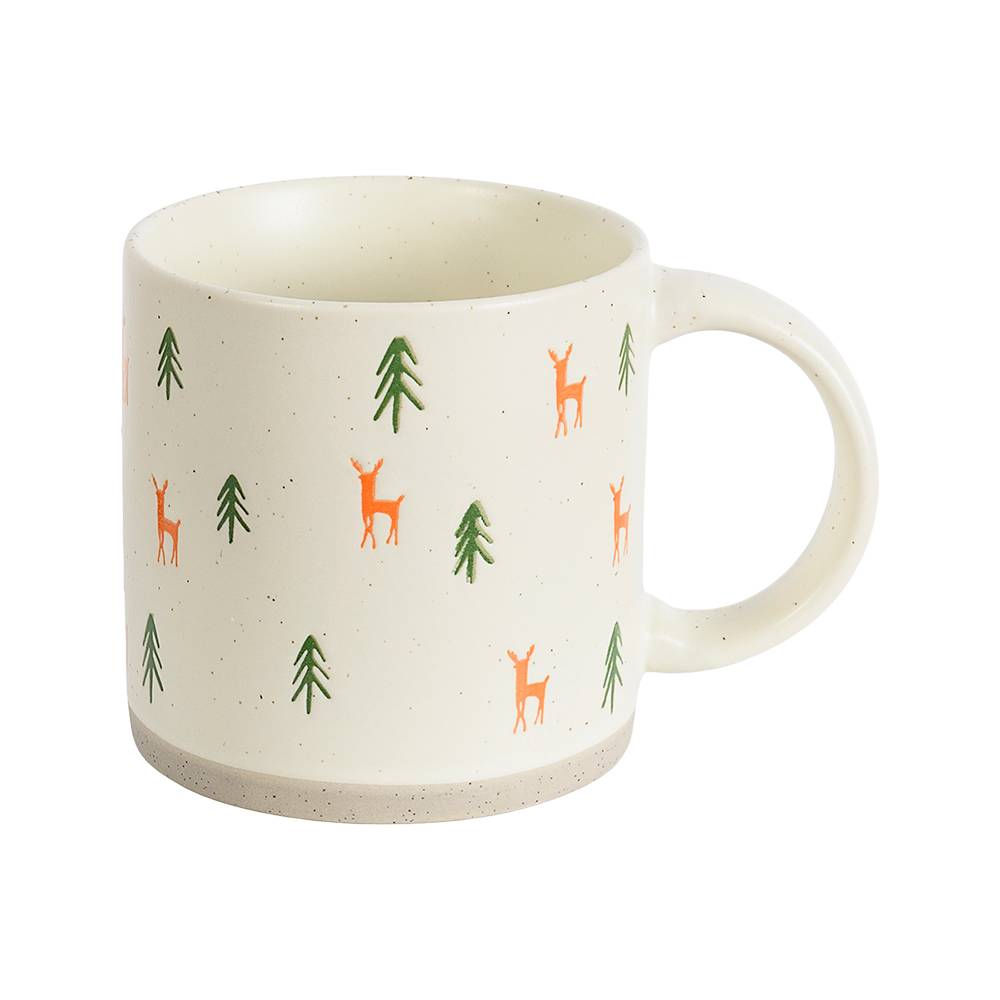 Tasse en céramique Chevreuils et sapins 400&nbsp;ml VERTUO