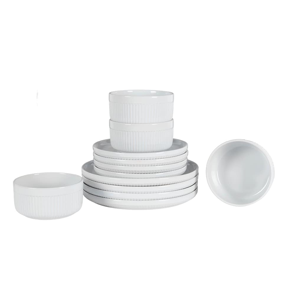 Ensemble de vaisselle Aspen blanc ASTELLA