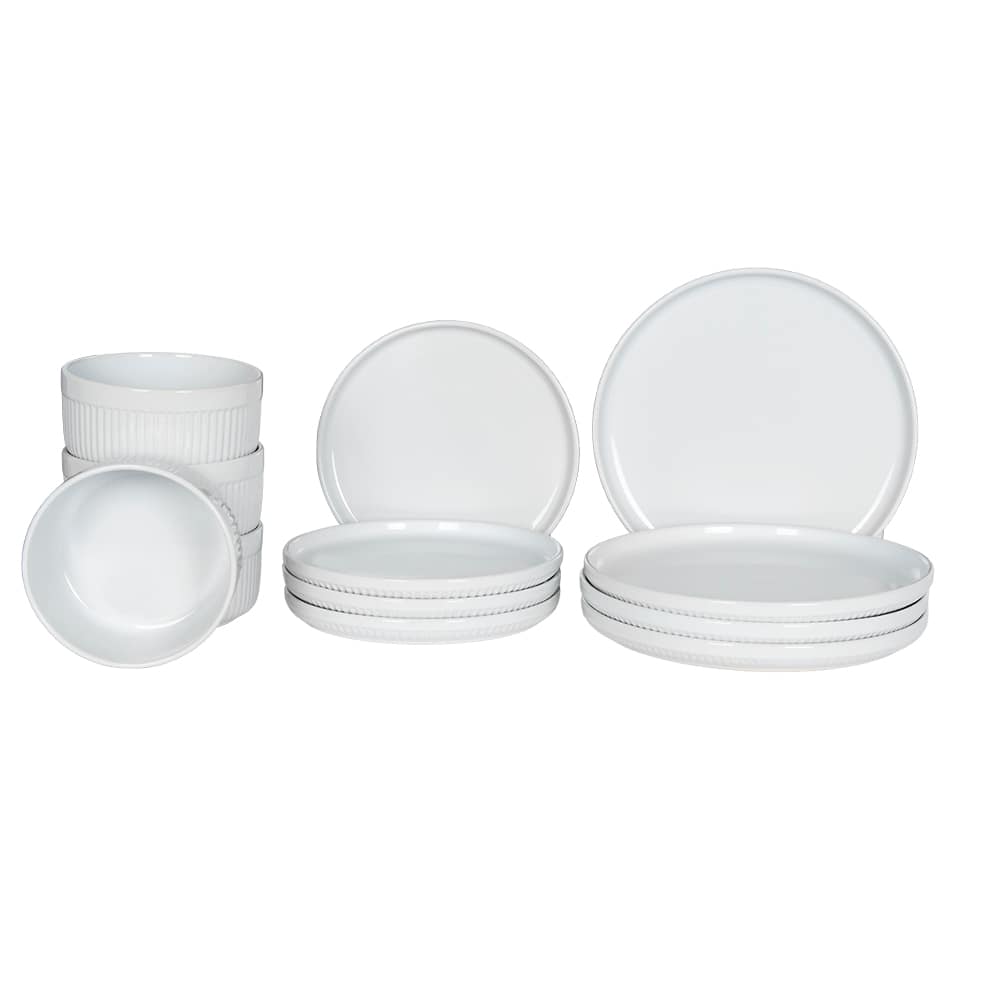 Ensemble de vaisselle Aspen blanc ASTELLA