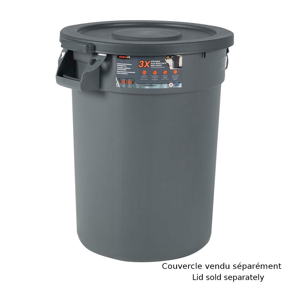 Poubelle industrielle tout usage Titan 121 L GRACIOUS LIVING