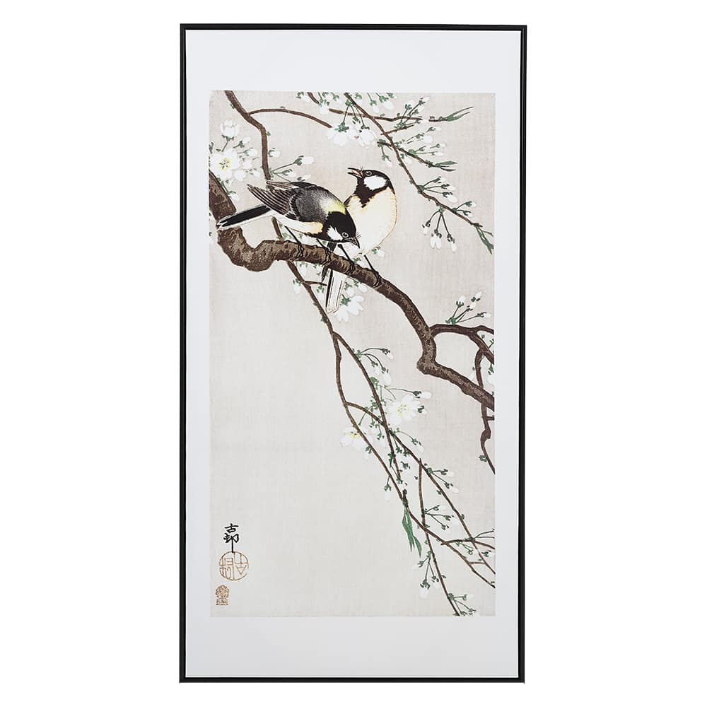 Reproduction sur toile duo d'oiseaux 48 po x 24 po ASTELLA