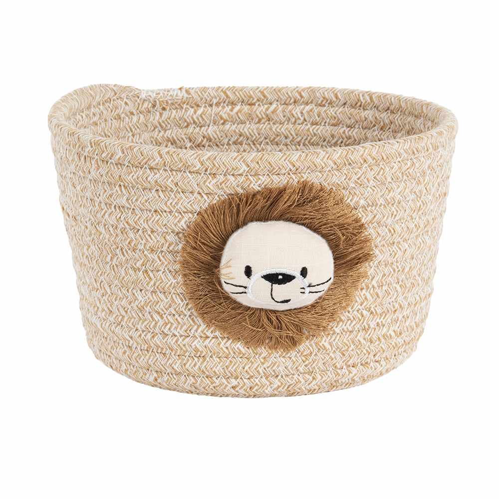 Panier de rangement petit lion en cordage beige ASTELLA