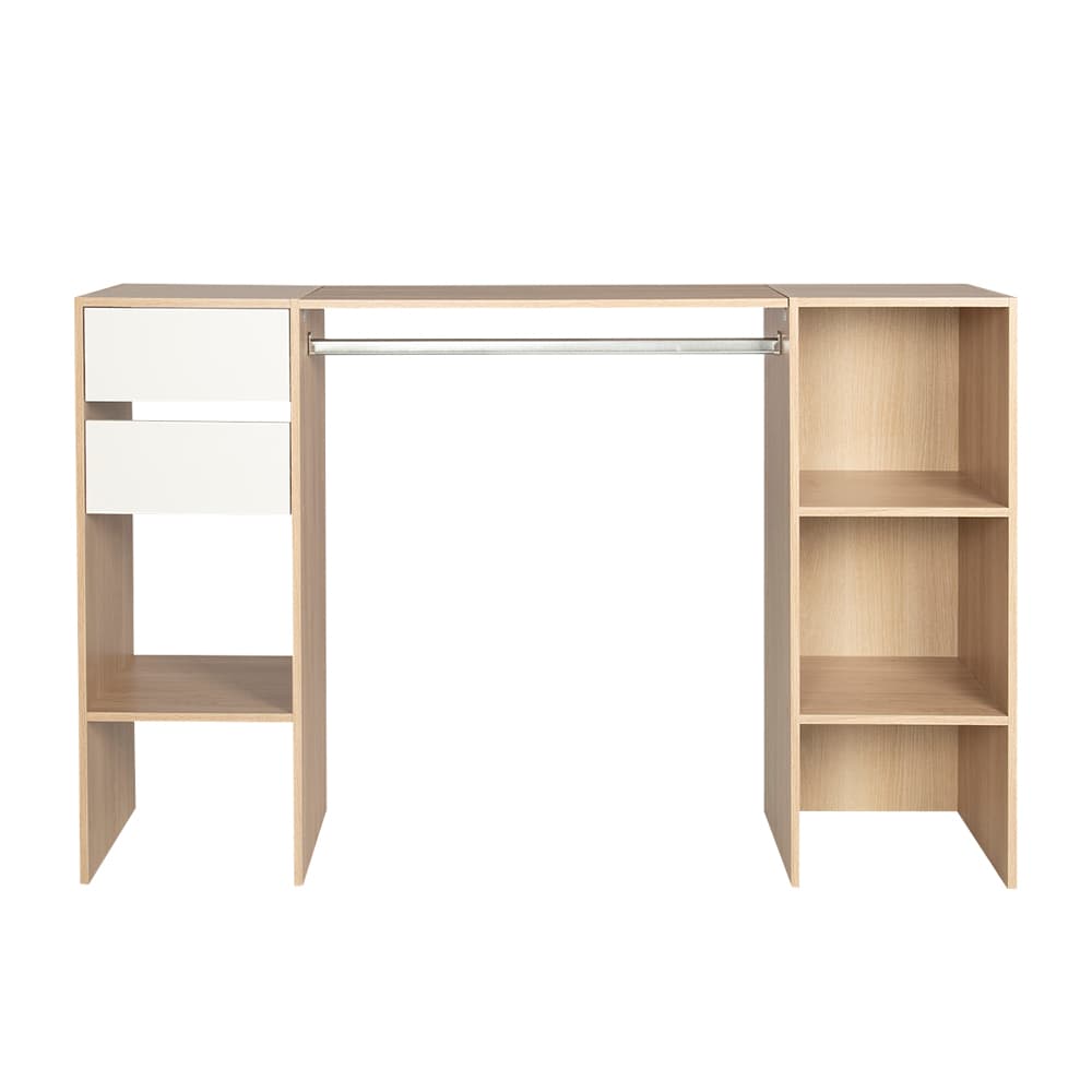 VERTUO Urbain Wardrobe Organizer Natural Oak Finish