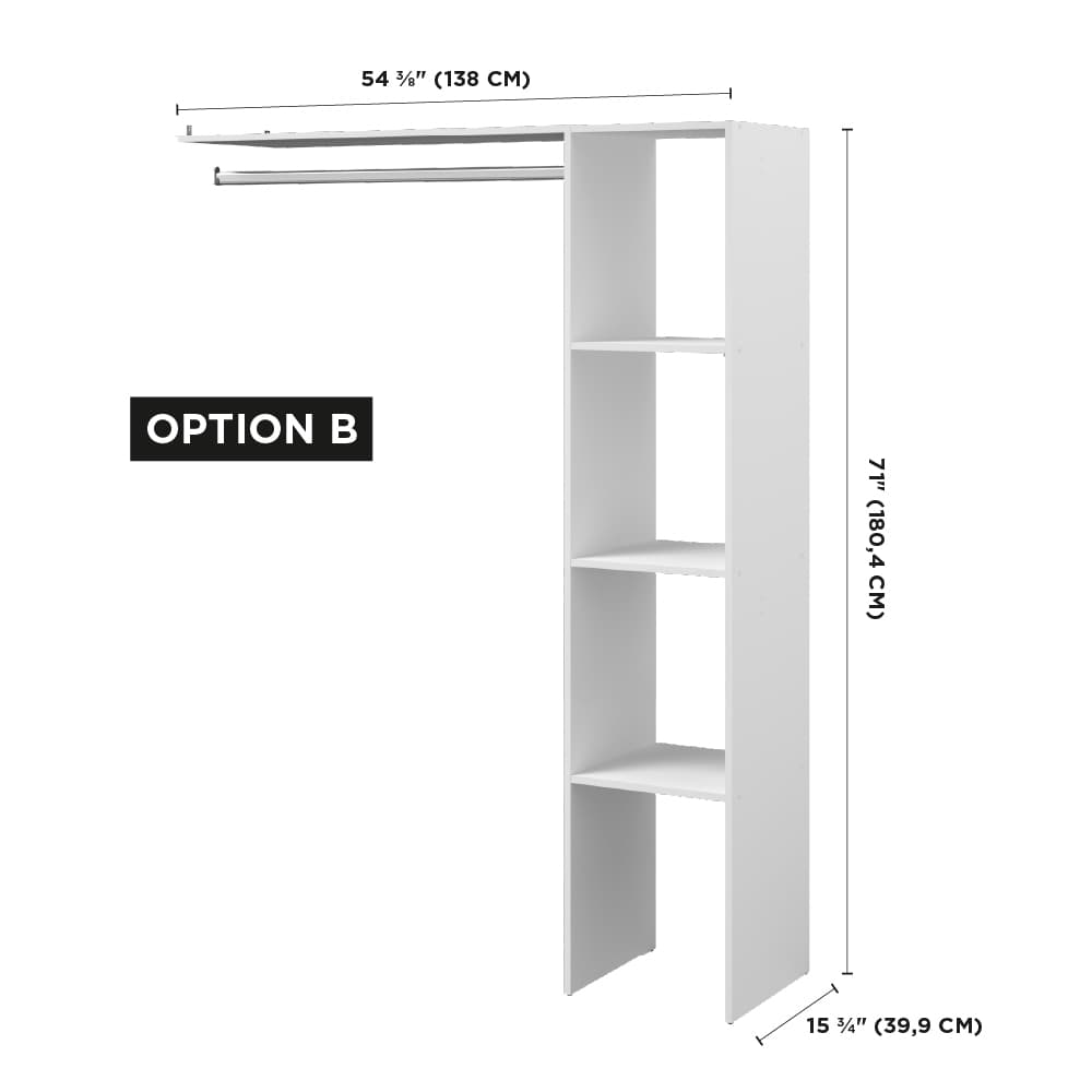 Organisateur de garde-robe Prima blanc VERTUO - Canac