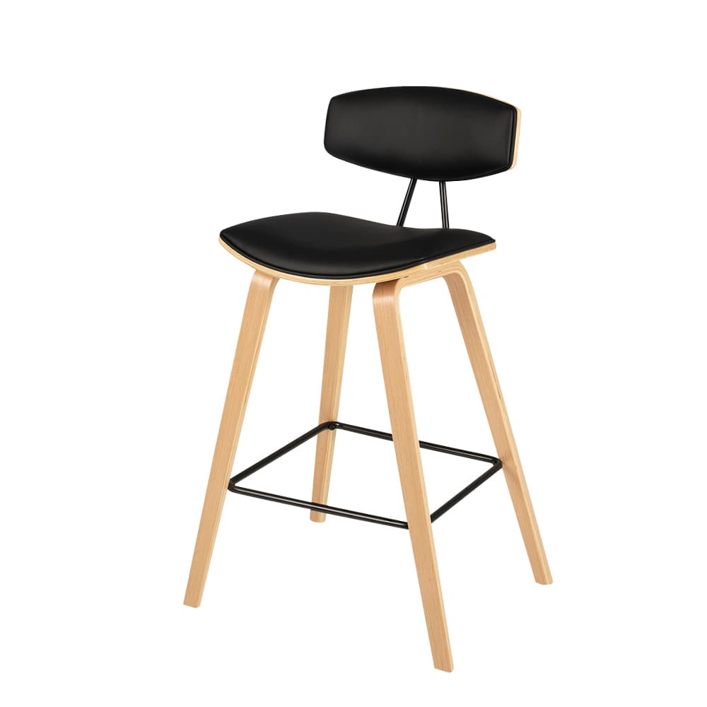 Tabouret Benito noir et naturel ASTELLA