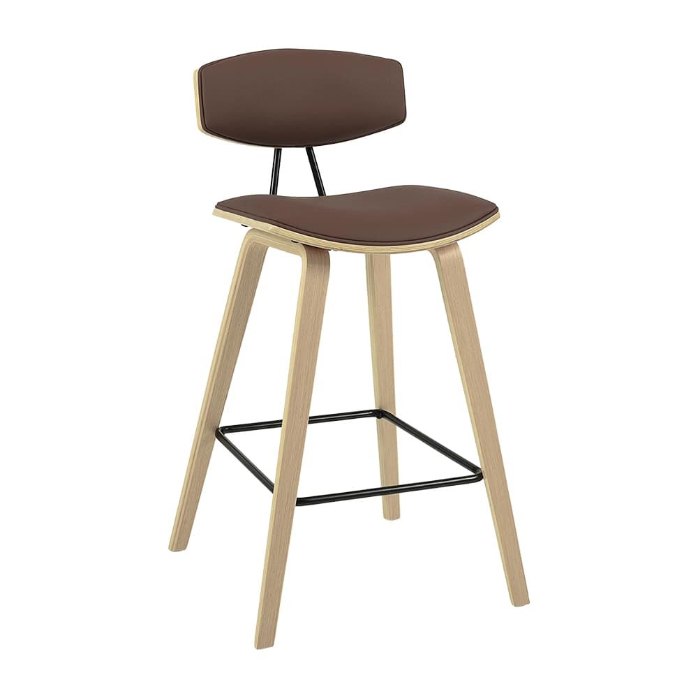 Tabouret Benito brun et naturel ASTELLA