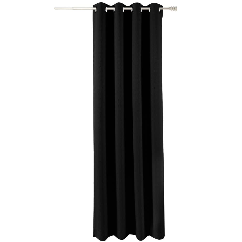 Rideaux coupe-lumière à œillets noir 54&nbsp;po&nbsp;x&nbsp;84&nbsp;po Pqt/2 VERTUO