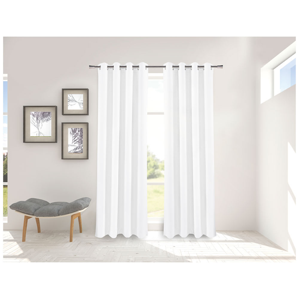 Rideaux coupe-lumière à œillets blancs 54&nbsp;po&nbsp;x&nbsp;84&nbsp;po Pqt/2 VERTUO