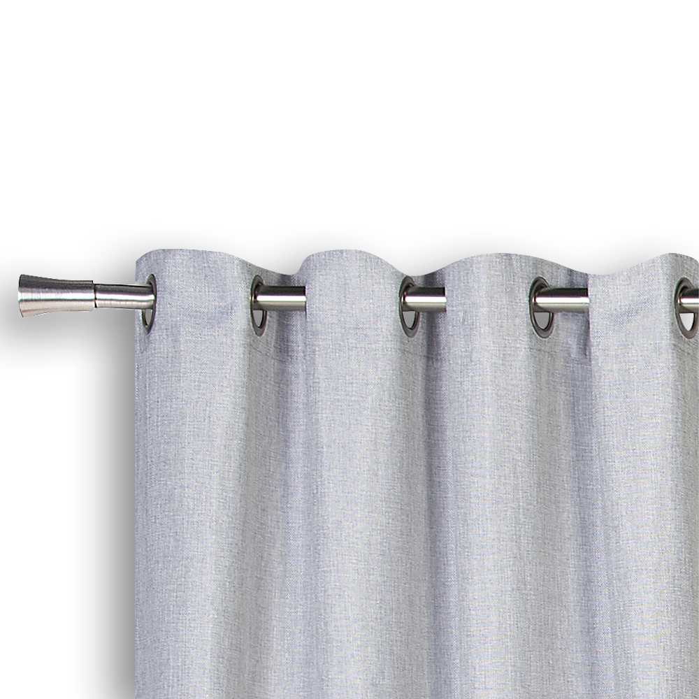 Rideaux semi-opaques à œillets gris 54&nbsp;po&nbsp;x&nbsp;84&nbsp;po Pqt/2 VERTUO