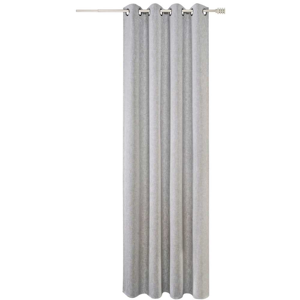 Rideaux semi-opaques à œillets gris 54&nbsp;po&nbsp;x&nbsp;84&nbsp;po Pqt/2 VERTUO
