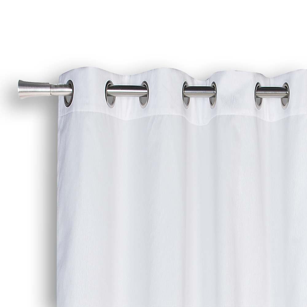 Rideaux voilés à œillets blancs 54&nbsp;po&nbsp;x&nbsp;96&nbsp;po Pqt/2 VERTUO