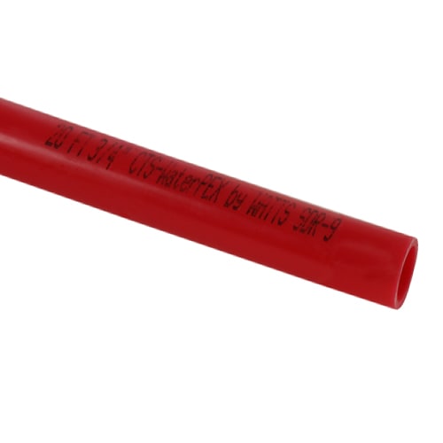 Tuyau PEX rouge 3/4 po x 20 pi en&nbsp;barre