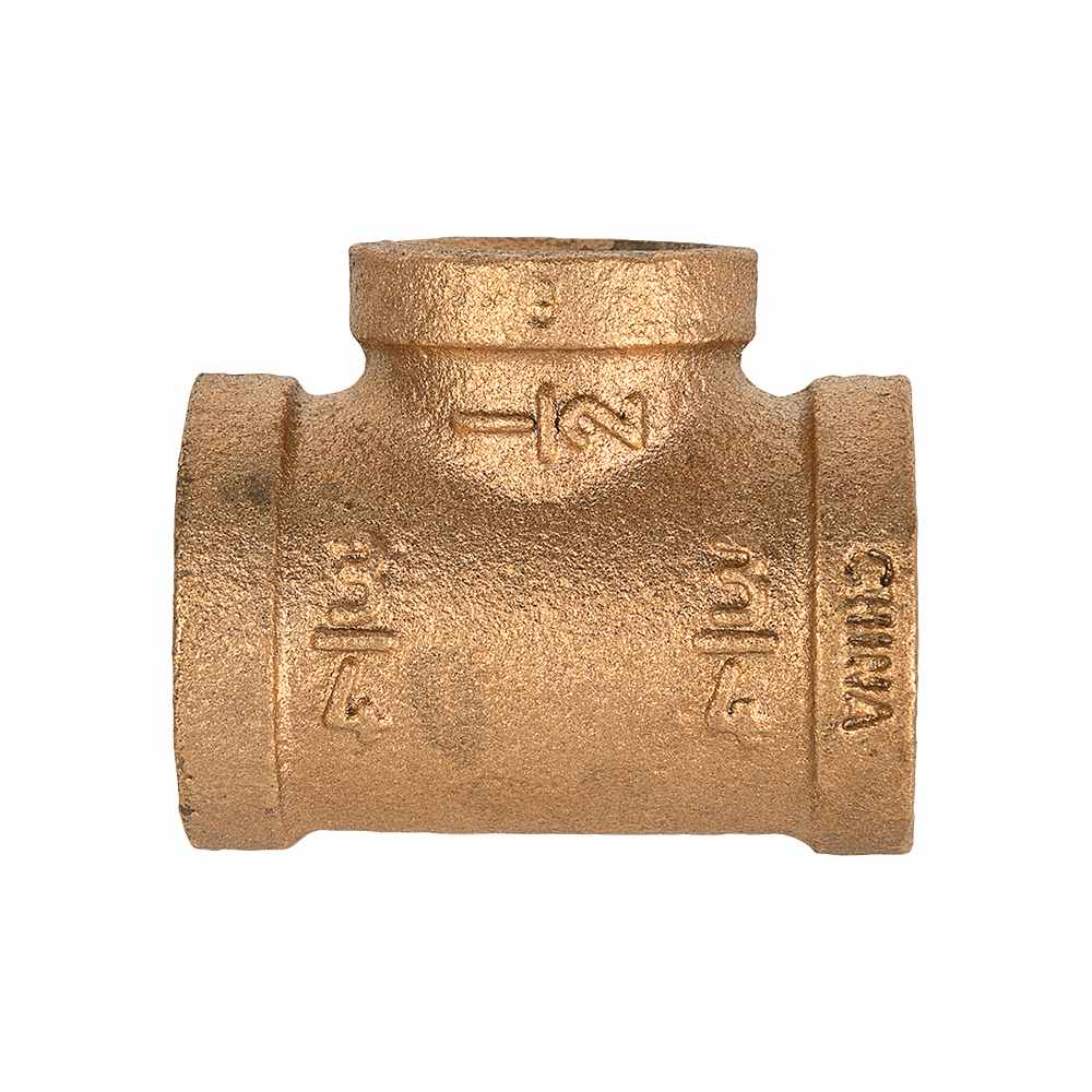 Té en laiton 3/4 po x 3/4 po x 1/2 po FPT