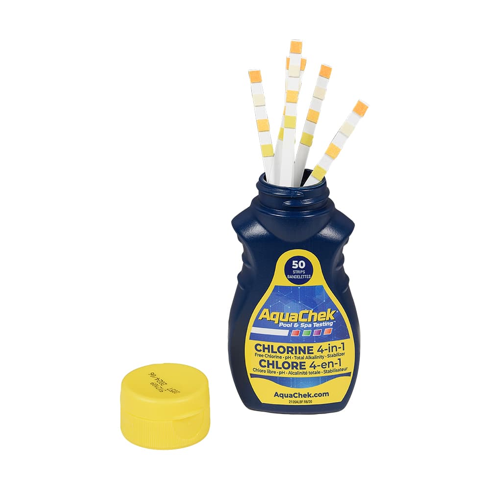 Languettes d’analyse d'eau chlore libre Pqt/50