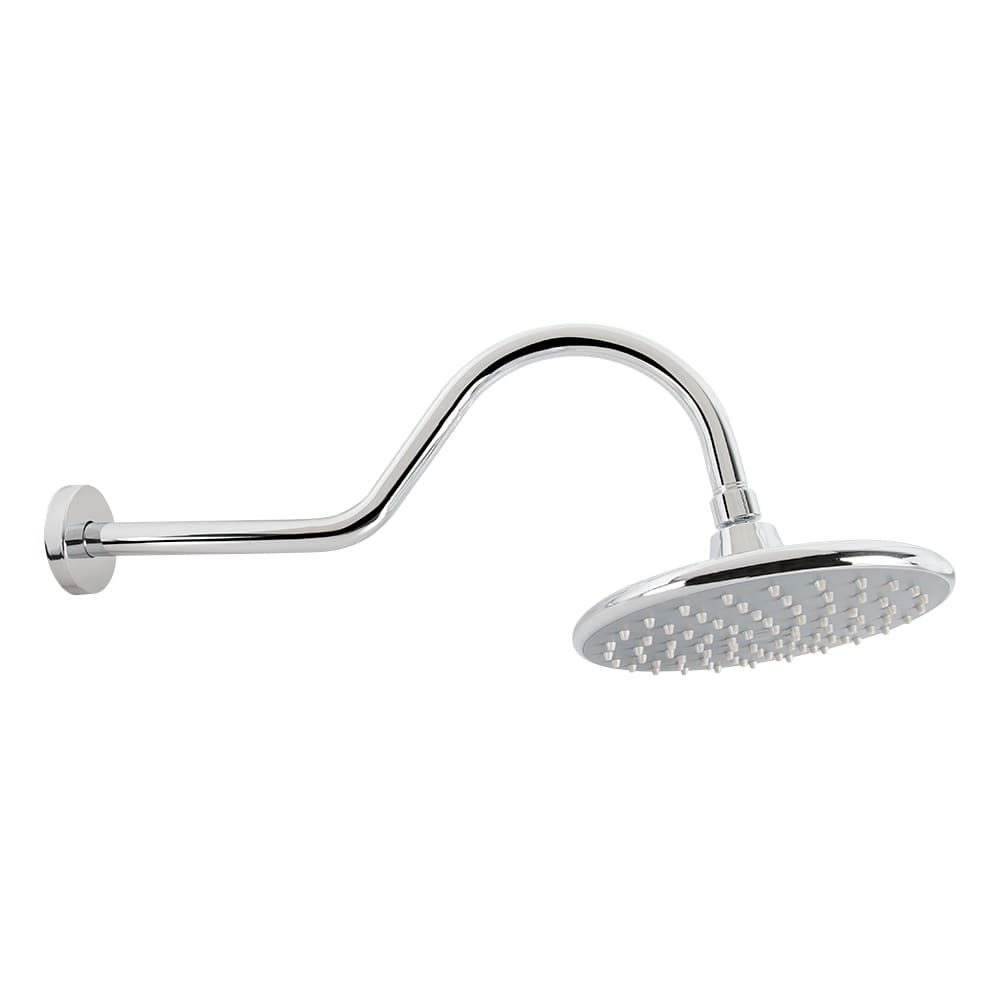 Pomme de douche avec bras jet de pluie chrome